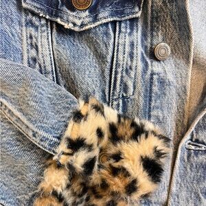 Reformation Cheetah Jean Jacket